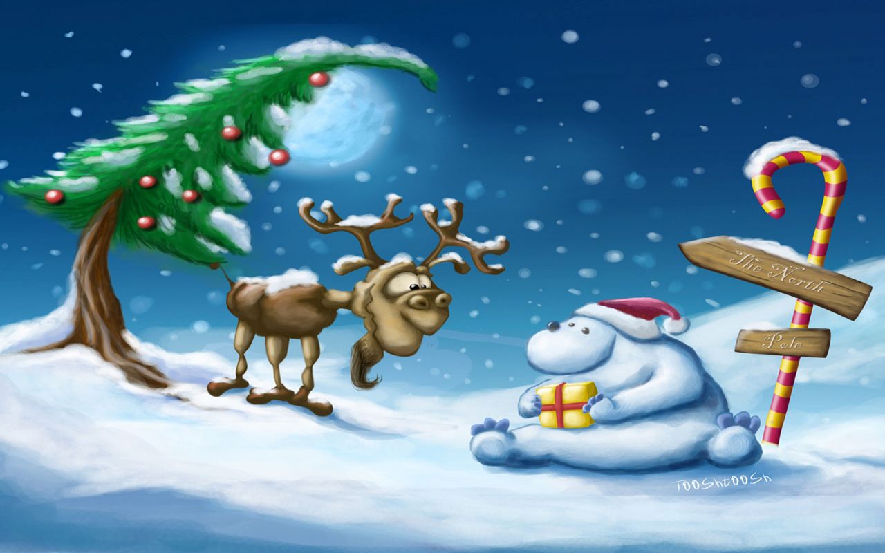 Cute Cartoon Christmas Wallpaper