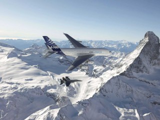 Airbus A380 In The Air Widescreen Wallpaper