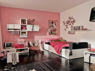 Amazing Pink Black And White Girls Bedroom  Widescreen Wallpapers