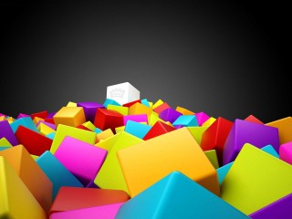 Big Cubes Any Color 3D Wallpaper Widescreen