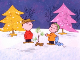 Charlie Brown Children Winter Holiday Background