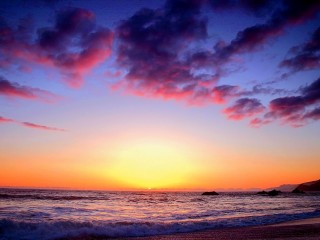 Colorful Beach Sunset HD Wallpaper HD Pic