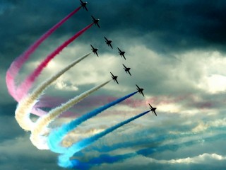 Colorful Smoke Air Show High Definition Wallpapers