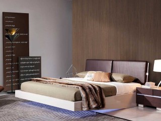 Contemporary Floating Bed With Led Lights  Widescreen Wallpapers