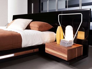 Contemporary Floating Modern Bed Set With Lights  Widescreen Wallpapers