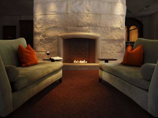 Fireplace From Living Room Wallpaper