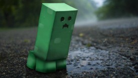 Green Minecraft Sad 3D Wallpaper Widescreen