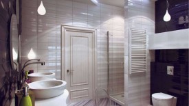 Modern Purple White Bathroom Remodel Decor Idea