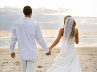 Romantic White Wedding Beach