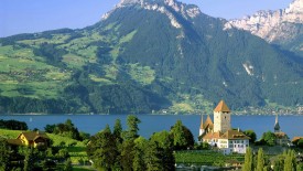 Spiez Castle Lake Thun Switzerland