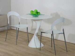 Twist White Lacquer Round Dining Table  Widescreen Wallpapers