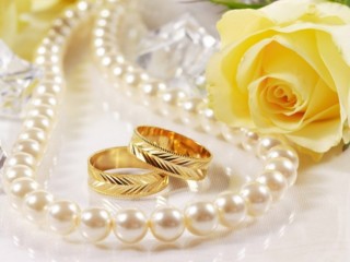 Wedding Ring And Rose